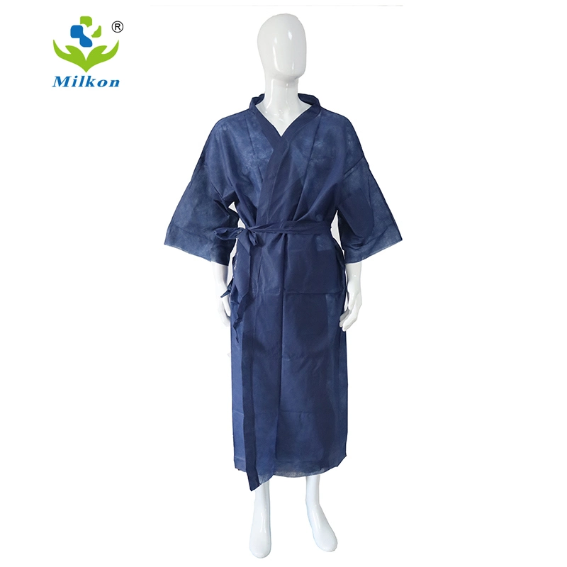 Disposable SPA Robe for Women Kimono Gown Polyethylene Real Factory