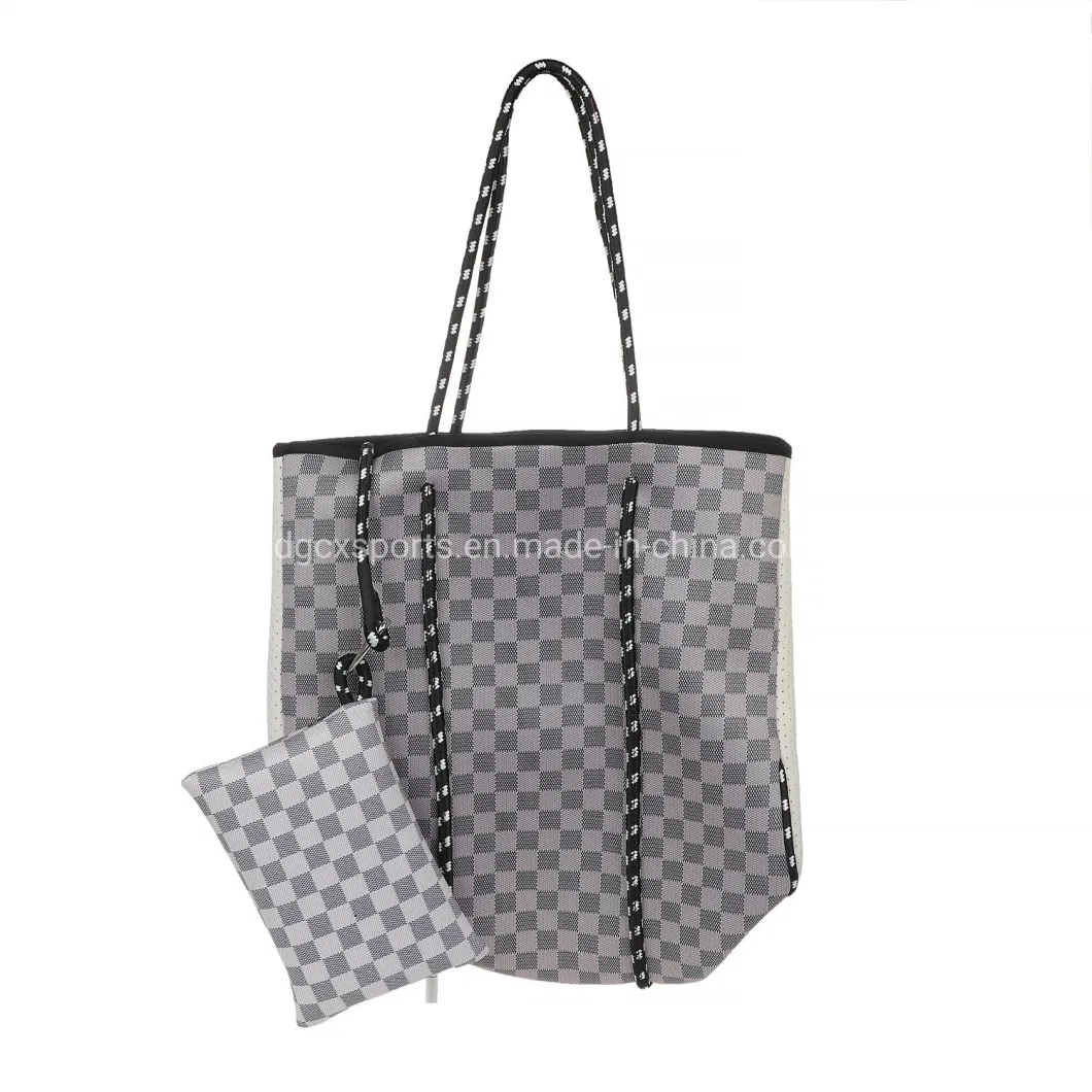 Wholesale Perforated Neoprene Waterproof Fashion Tote Bag Lunch Picnic Beach Bag Camouflage Shoulder Handbags Bag